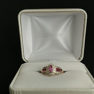 Diamond and ruby ring